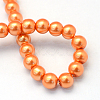 Baking Paint Pearlized Glass Pearl Round Bead Strands X-HY-Q003-4mm-36-4