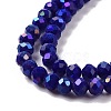 Electroplate Opaque Solid Color Glass Beads Strands EGLA-A034-P1mm-L12-3