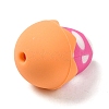 Easter Eggshell Food Grade Eco-Friendly Silicone Focal Beads SIL-Q022-06D-2