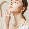 Brass Butterfly & Rhinestone Diamond Charms Bracelet Bib Necklace DIY Making Kit DIY-WR0004-17-6