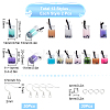 SUNNYCLUE DIY Imitation Bubble Tea/Boda Milk Tea Dangle Earring Making Kits DIY-SC0018-91-2