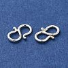 925 Sterling Silver S Shape Clasps STER-K177-07C-S-2