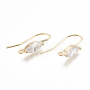 Brass Earring Hooks KK-S345-212G-1