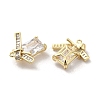 Brass with Glass Rhinestone Pendants KK-H455-30G-2