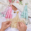 4Pcs 4 Colors High Temperature Fiber Long Flat Curly Hairstyle Doll Wig Hair DOLL-GL0001-04A-3