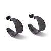 Ion Plating(IP) 304 Stainless Steel Chunky C-shape Stud Earrings EJEW-P198-12EB-1