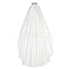 Gauze & Plastic Pearl & Resin Hair Combs OHAR-WH0029-17-1