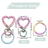 10Pcs Heart Alloy Swivel Clasps FIND-PH0009-04-2