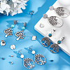 80Pcs 4 Styles Rhombus & Flat Round & Donut Stainless Steel Stud Earring Findings STAS-SC0006-59-4