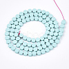 Spray Painted Non-magnetic Synthetic Hematite Beads Strands G-T116-03A-08-2