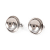 201 Stainless Steel Bead Cap Pendant Bails STAS-L244-27E-P-2