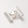 7 Strands Alloy and Brass Fold Over Clasps X-PALLOY-N0112-03P-2