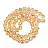 Transparent Electroplate Glass Beads Strands EGLA-N002-34C-B09-2