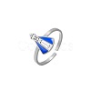 304 Stainless Steel Enamel Cuff Open Rings WG1A863-01-3