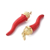 Brass Enamel Pendants KK-A252-13B-G-2
