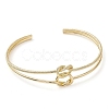 Brass Wire Wrap Knot Cuff Bangles BJEW-D039-38G-2