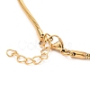 Unisex 304 Stainless Steel Round Snake Chain Bracelets BJEW-H541-02B-G-2