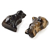 Natural Tiger Eye Carved Dog Figurines DJEW-L023-A04-2