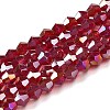 Transparent Electroplate Glass Beads Strands LS-GLAA-F029-4mm-A27-1