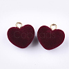 Flocky Acrylic Pendants X-FIND-T046-28-2