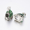 Tibetan Style Alloy European Beads ENAM-G120-01AS-3