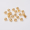Square Brass Sew on Prong Settings X-KK-O084-05G-6x6mm-1