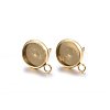 Ion Plating(IP) 304 Stainless Steel Stud Earring Settings X-STAS-H467-08G-12mm-2