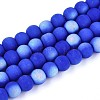 Frosted Opaque Glass Beads Strands GLAA-T032-P6mm-MBB11-1