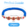24Pcs Polymer Clay Heishi Beads Stretch Bracelets BJEW-DC00017-2