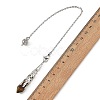 Natural Carnelian & Quartz Crystal & Amethyst & Tiger Eye & Lapis Lazuli Cone Point Dowsing Pendulums HJEW-JM04997-4