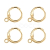 Brass Huggie Hoop Earring Findings X-KK-L179-04G-A-1