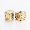 304 Stainless Steel Large Hole Letter European Beads STAS-H428-01G-C-2