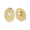 316 Surgical Stainless Steel & CCB Imitation Pearl Stud Earrings for Women STAS-B063-03G-04-2