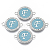Alloy Enamel Links Connectors ENAM-TAC0003-01S-06F-2