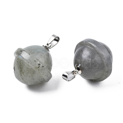 Natural Labradorite Pendants PORC-T132-053C-1