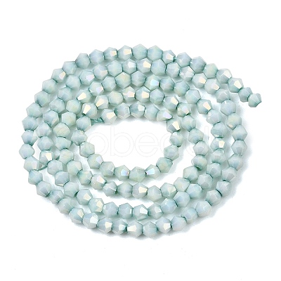 Electroplate Bicone Glass Beads Strands GL-T021-2.5x3mm-16-18-1