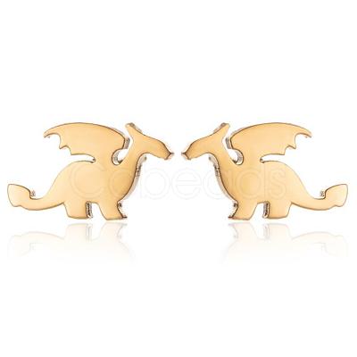 Cute Mini Flying Dragon Animal Earrings for Girls - Stainless Steel. ST7731318-1