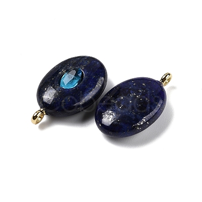 Dyed Natural Lapis Lazuli & Cubic Zirconia Pendants G-Z076-01G-08-1