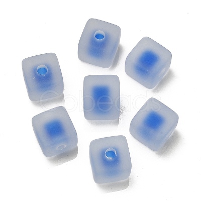 Frosted Acrylic European Beads OACR-G012-14E-1