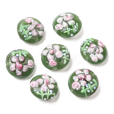 Handmade Bumpy Lampwork Beads Strands LAMP-K027-06I-1