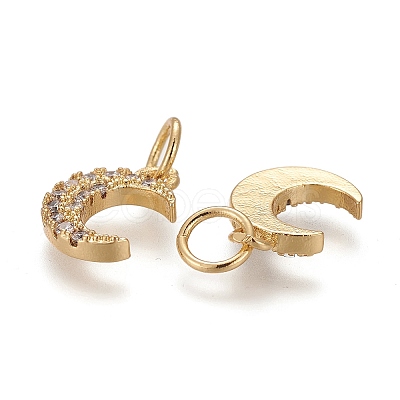 Brass Micro Pave Clear Cubic Zirconia Charms LS-ZIRC-Z005-01A-1