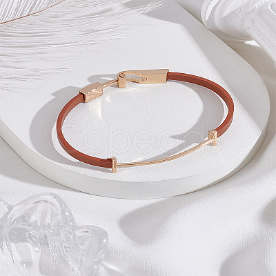 1Pc PU Leather Bangles for Women BJEW-LP0003-49A-1