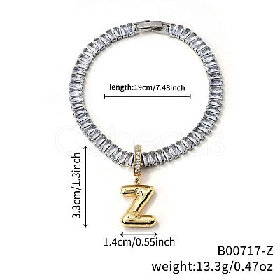 Fashionable Brass Charm Bracelets LI7211-26-1