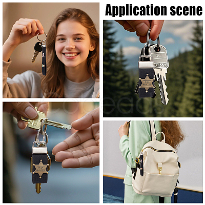 4Pcs 2 Styles Felt Keychain Clasps FIND-GF0009-68-1