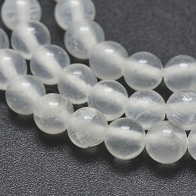 Natural Selenite Beads Strands X-G-G792-24A-1