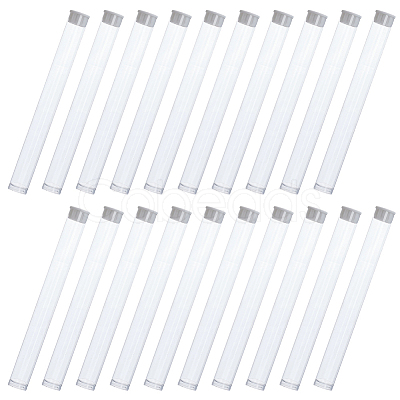 Transparent PVC Plastic Bead Storage Tubes AJEW-CY0002-91-1