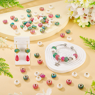 100Pcs Large Hole Resin European Beads OPDL-TA0001-06C-1