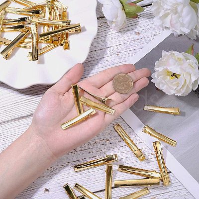 Iron Flat Alligator Hair Clip Findings IFIN-PH0023-65G-1