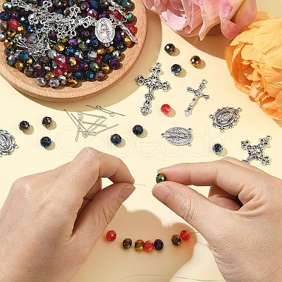 DIY Rosary Bead Jewelry Kits DIY-SC0029-80-1