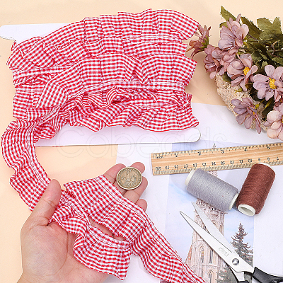 5Yards Polyester Wrinkle Ribbons OCOR-HY0001-80C-1